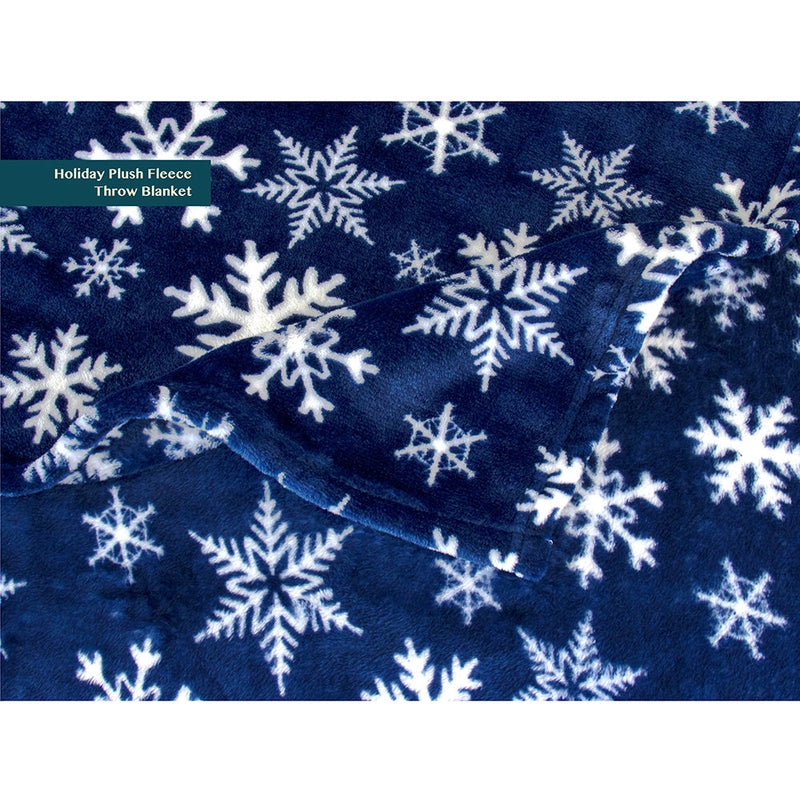 Couverture de Noël flocons de neige bleus