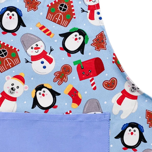 Tablier de Noël pour enfants pingouins