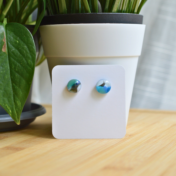 Boucles d’oreille en acier inoxydable collection océan #015