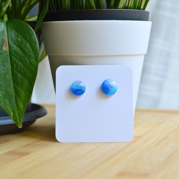 Boucles d’oreille en acier inoxydable collection océan #022