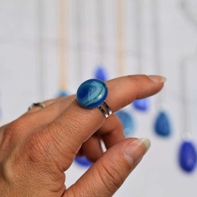 Agate bleue rubanée – Douceur et communication - Collection Gemstones