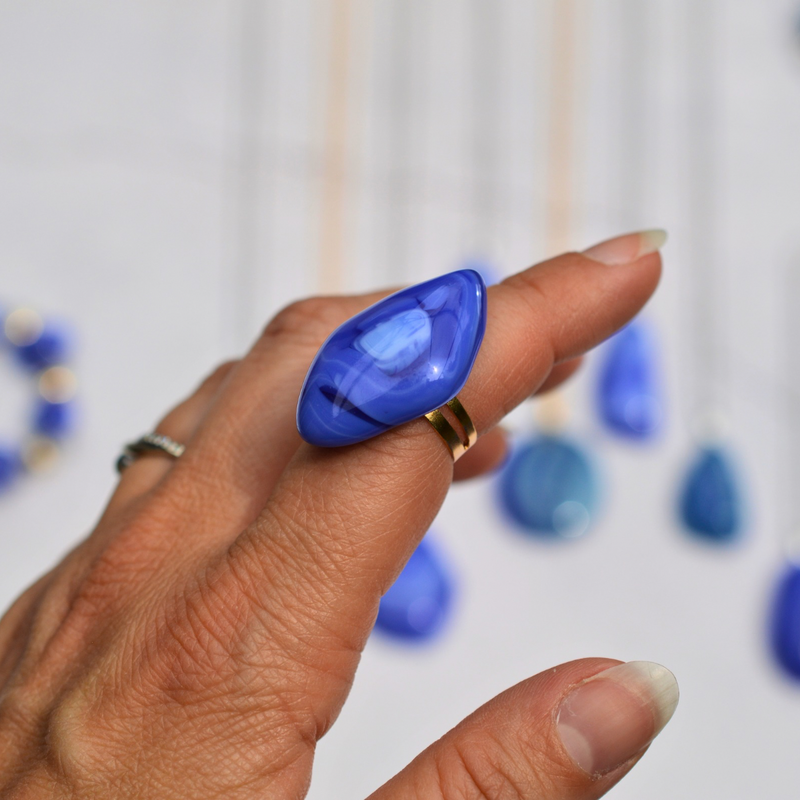 Agate bleue rubanée – Douceur et communication - Collection Gemstones