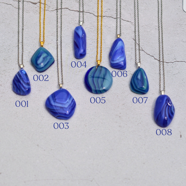 Agate bleue rubanée – Douceur et communication - Collection Gemstones