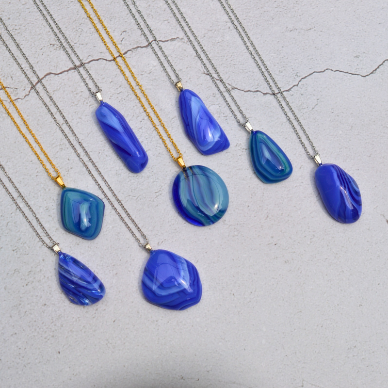 Agate bleue rubanée – Douceur et communication - Collection Gemstones
