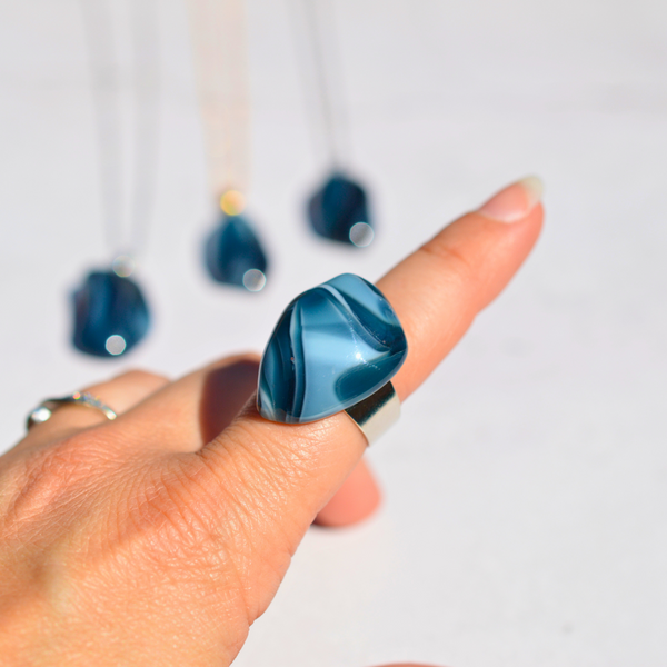 Agate mousse océan – Nature et liberté - Collection Gemstones