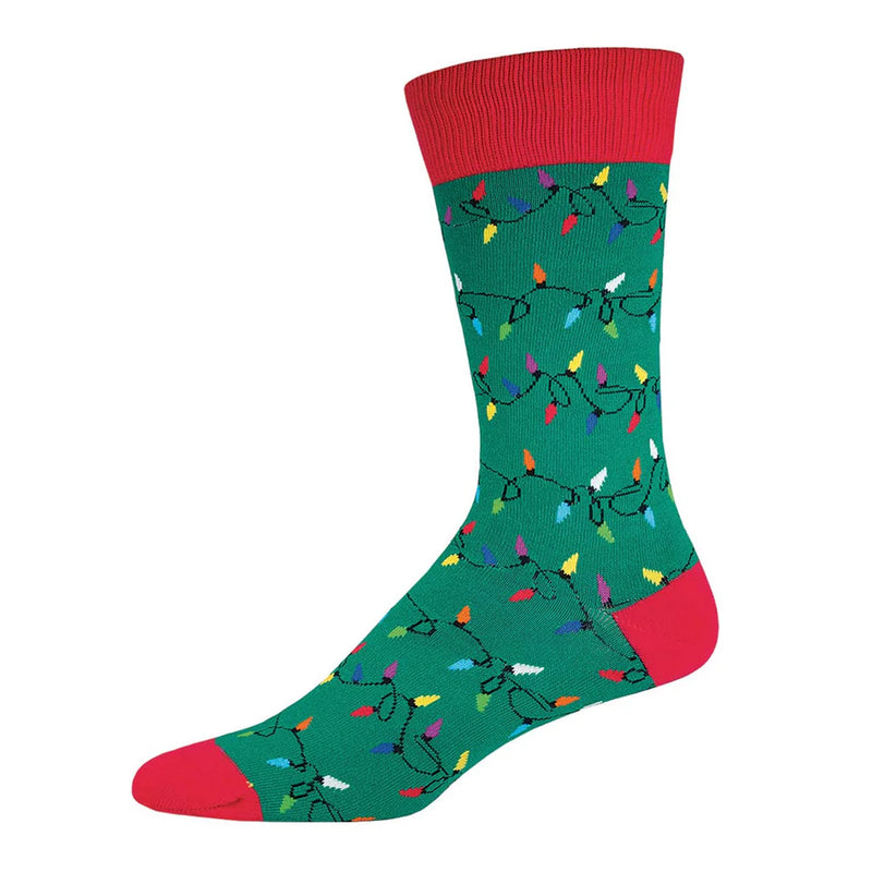 Chaussettes lumières de Noël pour homme