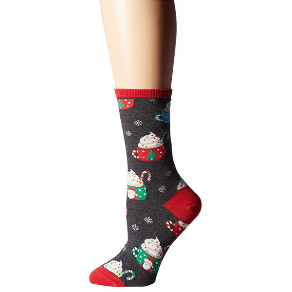 Chaussettes chocolat chaud de Noël pour femme