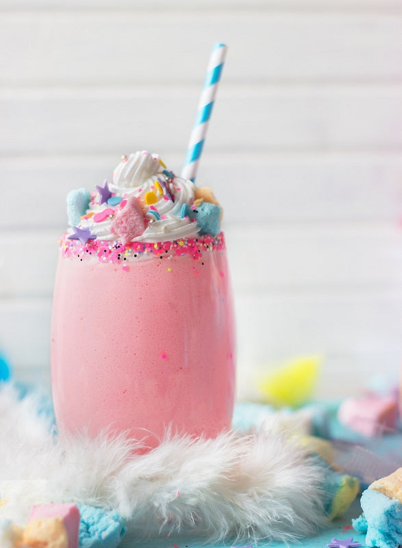 Lait frappé licorne rose