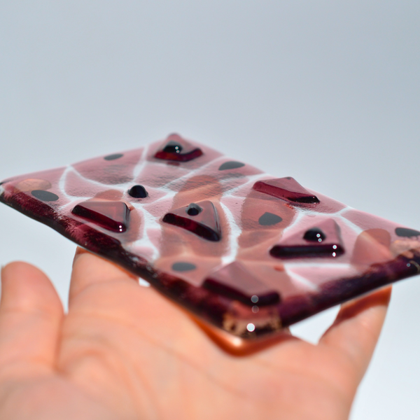 Porte-savon mosaïque rose antique