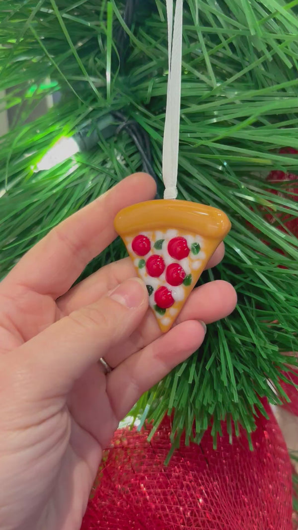 Boule de Noël pizza à suspendre