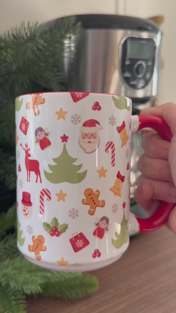 Tasse 15 oz motifs de Noël classiques