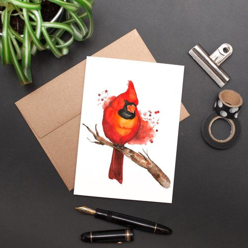 Carte oiseau cardinal