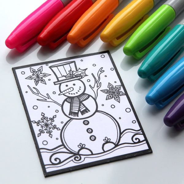Aimant à colorier Bonhomme de neige