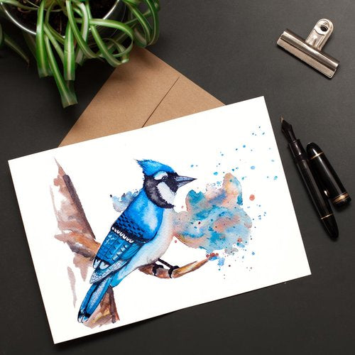 Carte oiseau geai bleu