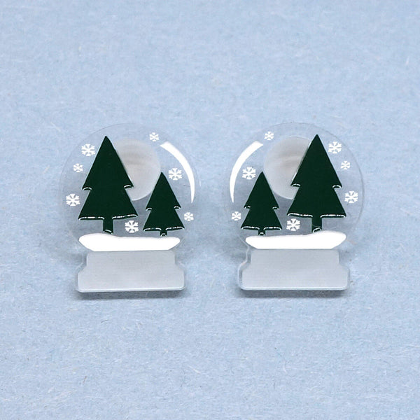 Boucles d’oreille boule de neige