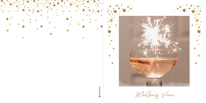 Carte champagne meilleurs vœux